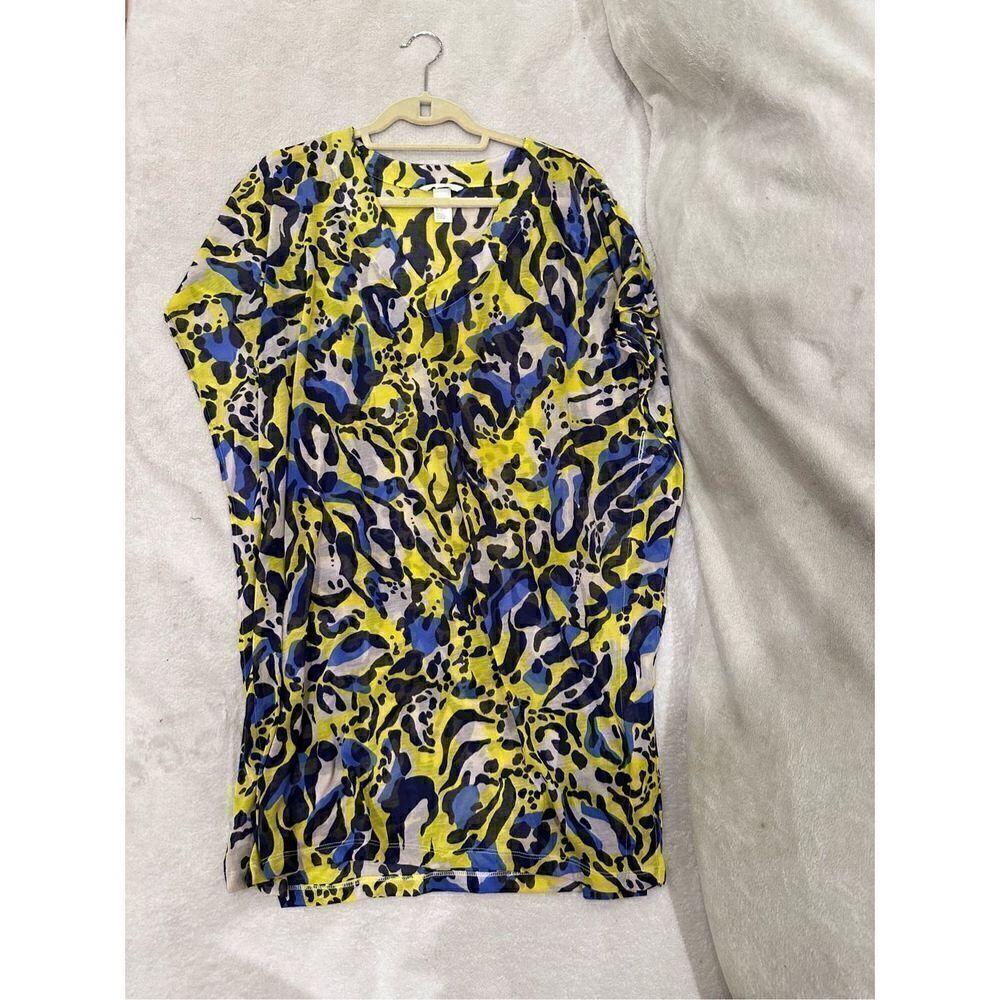 H&M size M women’s top yellow blue black can be used as bikini coverup for beach